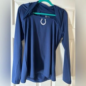 Colts NFL shirt with mesh see thru collar.  Form fitting